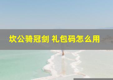 坎公骑冠剑 礼包码怎么用